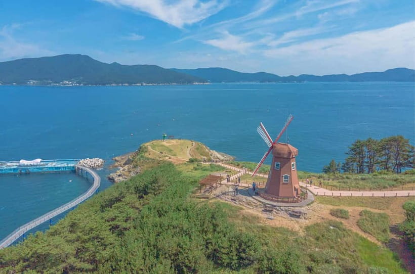 Busan: Geoje Coastal Escape, Sea Breeze, Oedo Botania Island - Windy Hill and the route toward Dojangpo