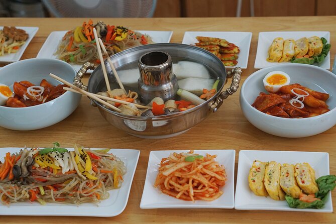 K-food cooking Japchae Mandu Tteokbokki & Fishcake - What the $81 price really covers