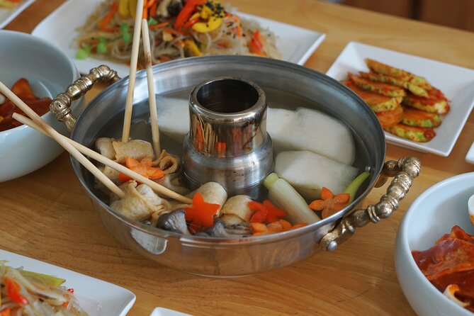 K-food cooking Japchae Mandu Tteokbokki & Fishcake - A class built for doing, not watching