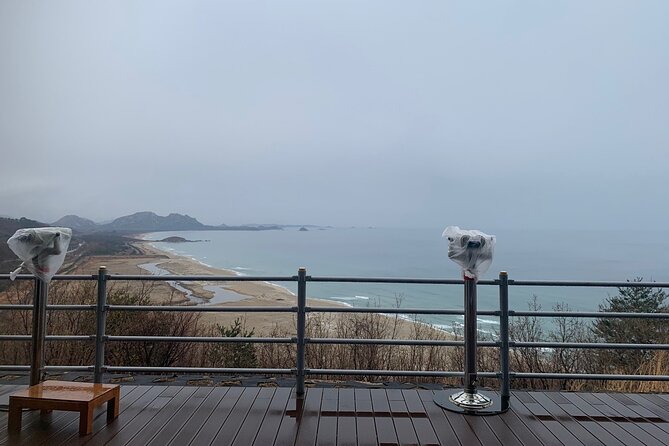 Missionary Memorial Hall and Goseong DMZ Observatory from sokcho - Goseong Unification Observatory brings the border into view