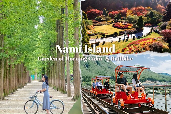 Nami Island & Garden of Morning Calm & Gangchon Railbike Tour - Garden of Morning Calm after sunset