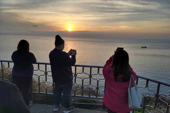 One day private Customized jeju tour - All Area in jeju island - Jeongbang Waterfall and Oedolgae show Jeju’s southern edge