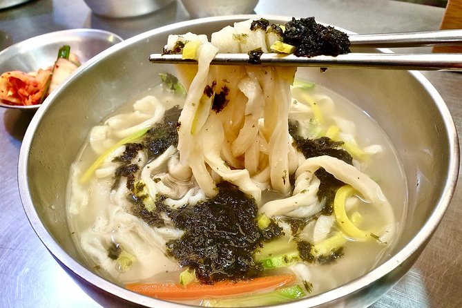 Private Downtown Seoul Food & Market Tour with 8+ Tastings - Minced fish, soup, and small savory discoveries