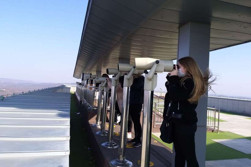 Seoul: DMZ Guided Tour with Suspension Bridge and Gondola - Dora Observatory and the view into North Korea
