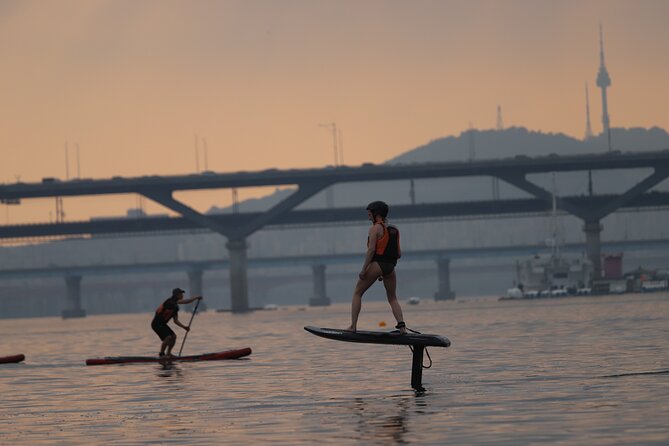 Seoul : Efoil & Windsurf Experiences in Han River - E-Foiling With Seoul Tower in View