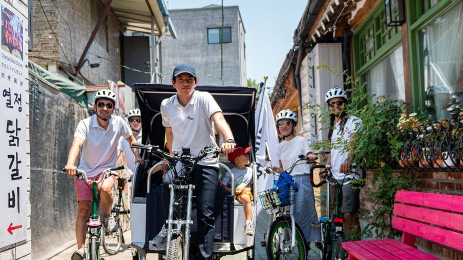 Seoul: Guided Small Group V.I.P Morning Pedicab Tour - Tongin Traditional Market brings food into the morning