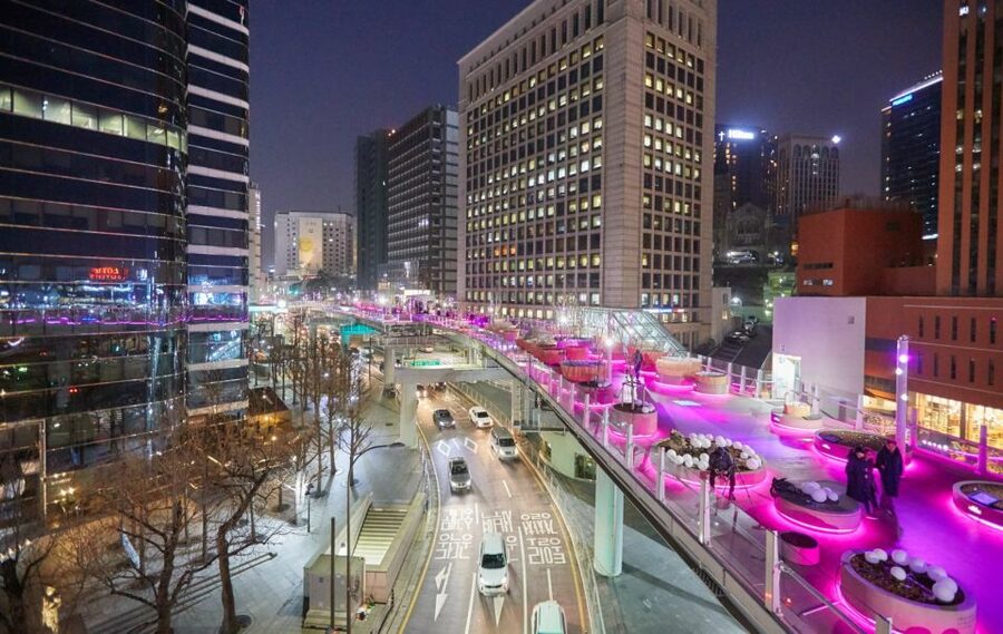 Seoul: Moonlight Rainbow Fountain Show Night Tour - Namsan city wall and the N Seoul Tower view