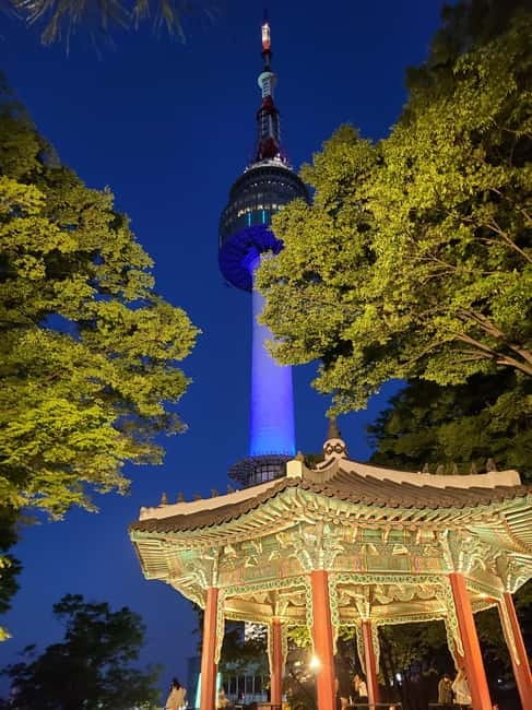 Seoul: Night Namsan Hiking with Hidden Gem Recommendations - Namsan Tower after dark