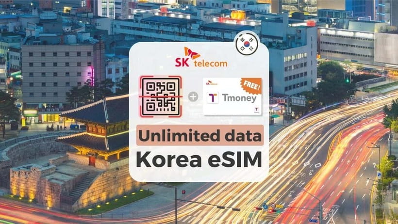South Korea: Unlimited Data and Voice eSIM - Installing the QR code before you fly