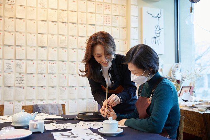 Write a Meaningful Korean Calligraphy Scroll in Insadong - The value of learning your name and phrase